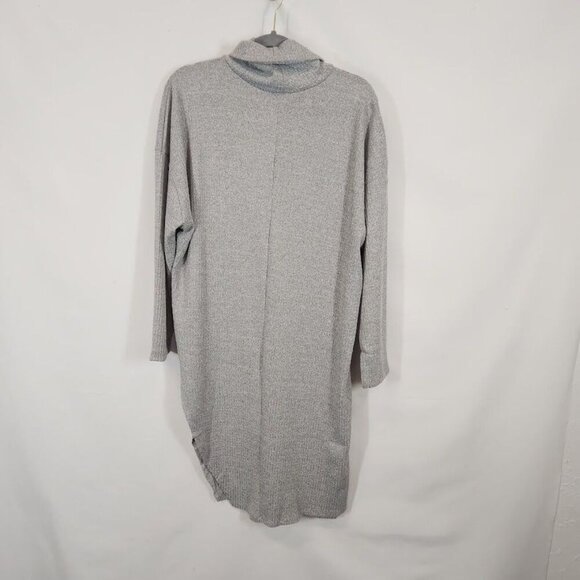 Rouge Collection Womens Plus Cowl Neck Asymmetrical Hem Tunic in Gray - Size 4X - Picture 4 of 7